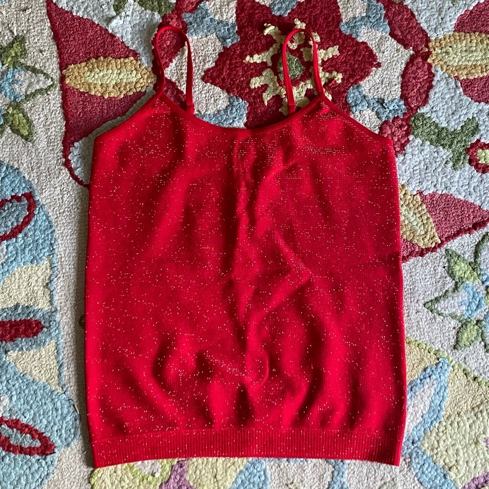 sparkly red cami